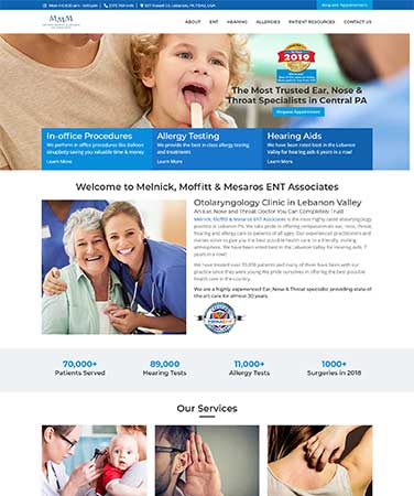 Medical Practice Website Desktop