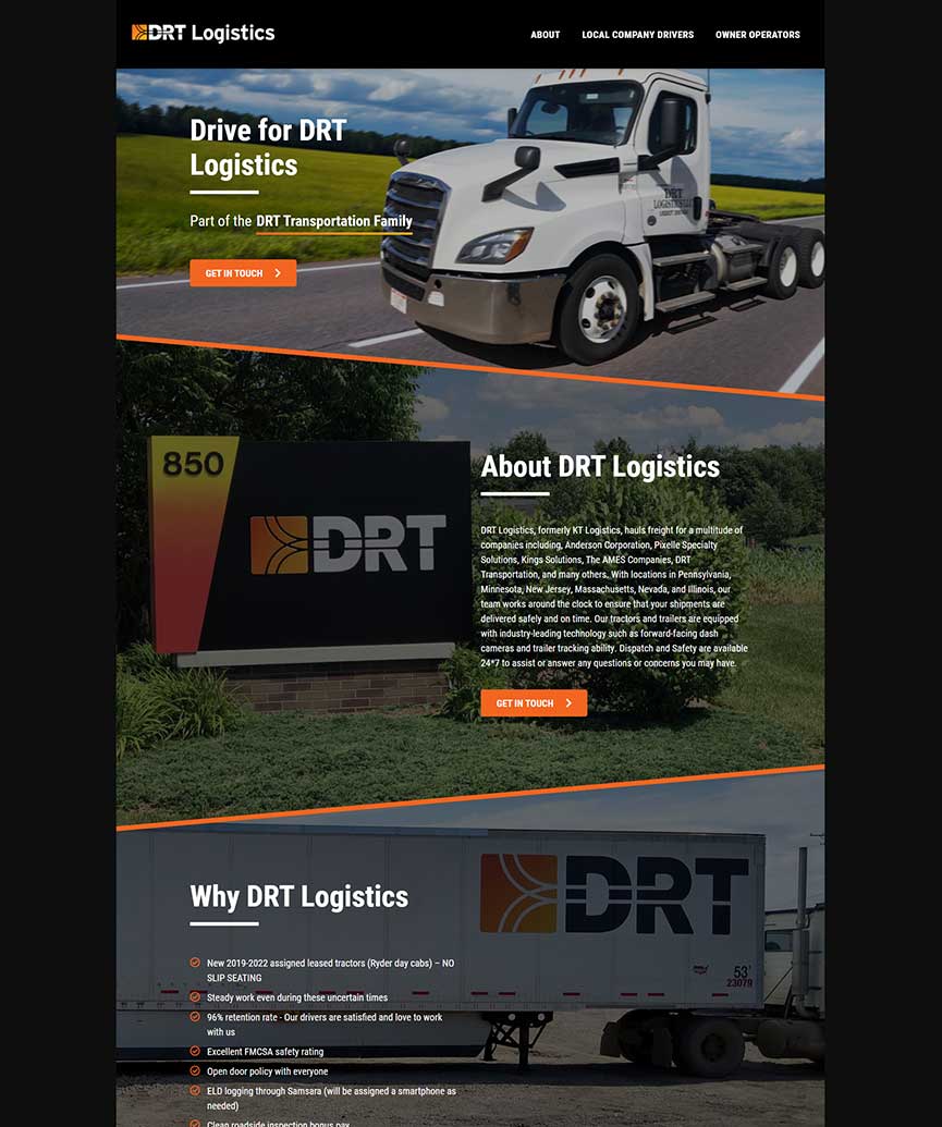 DRT Logistics Website